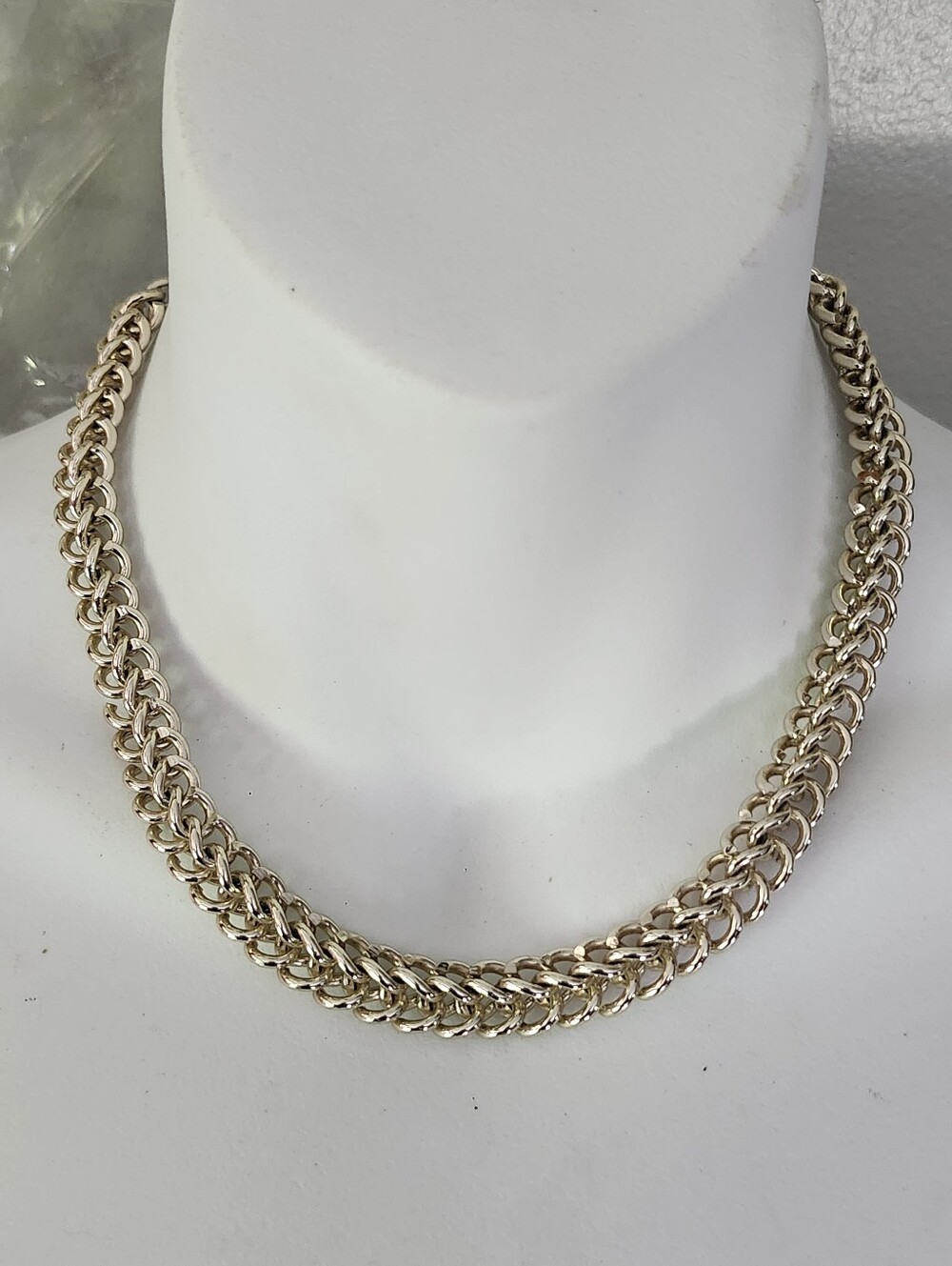 Classic Double-Row Gold Chain Necklace - Vintage Germany
